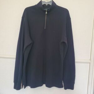 Mens Rodd & Gunn New Zealand Alton Avenue Black 1/4 Zip Pullover Sweater Large